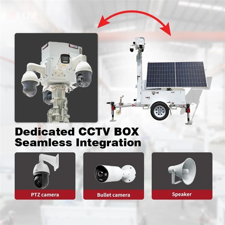 BIGLUX Mobile Solar CCTV Surveillance Trailers With Starlink high quality