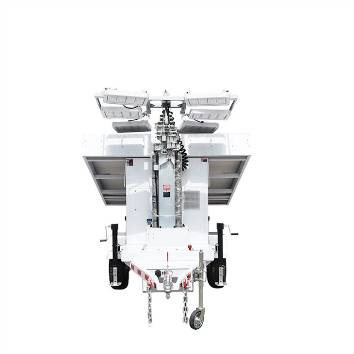 Hexagonal Solar Panel Mobile Solar LED Light Tower