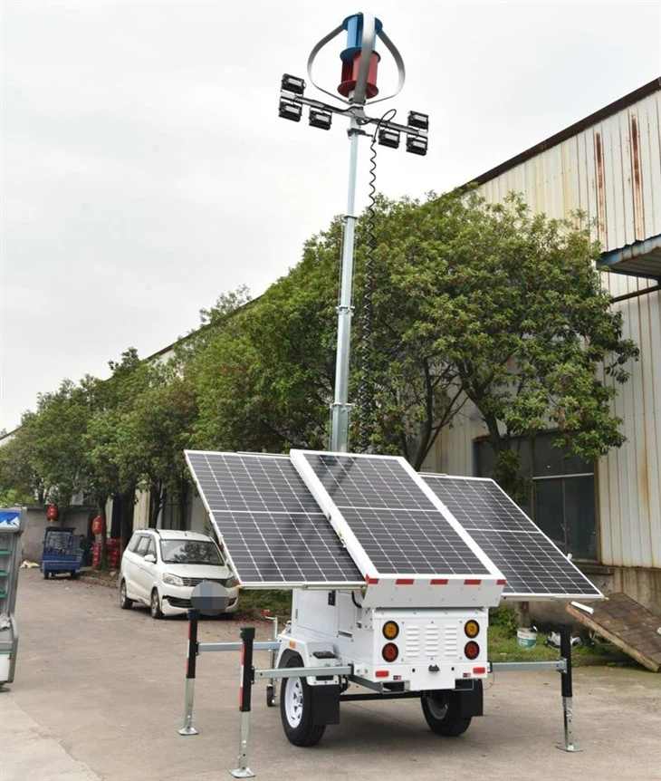 wind solar light trailer